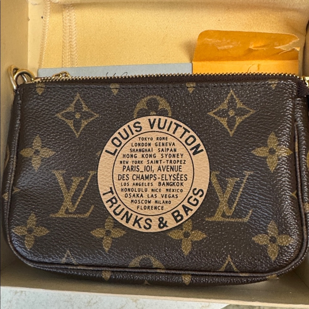 LOUIS VUITTON Monogram Trunk Illustration Pochette FL1037 - Picture 14 of 17